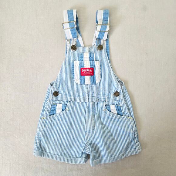 OshKosh B'gosh Other - Vintage Oshkosh Striped Denim Overalls 3t